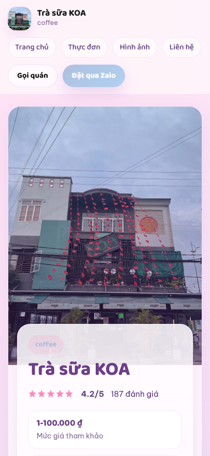 Template Trà Sữa 1