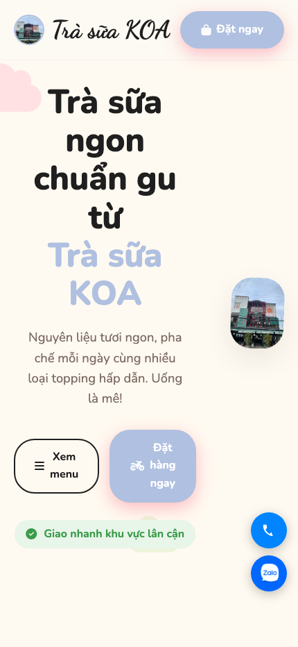 Template Trà Sữa 2
