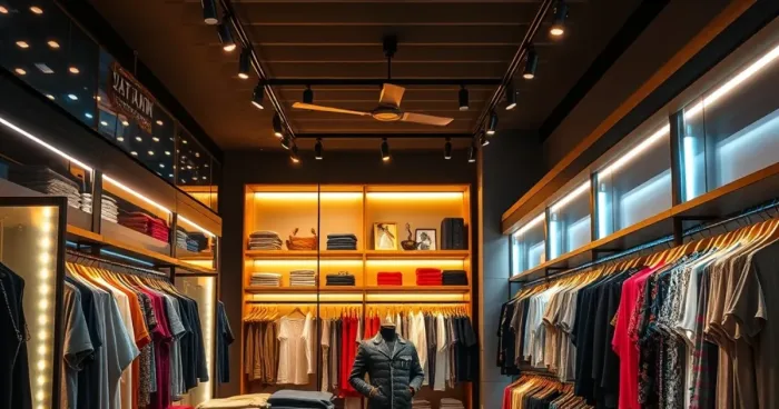 Cửa hàng thời trang bán lẻ hiện đại